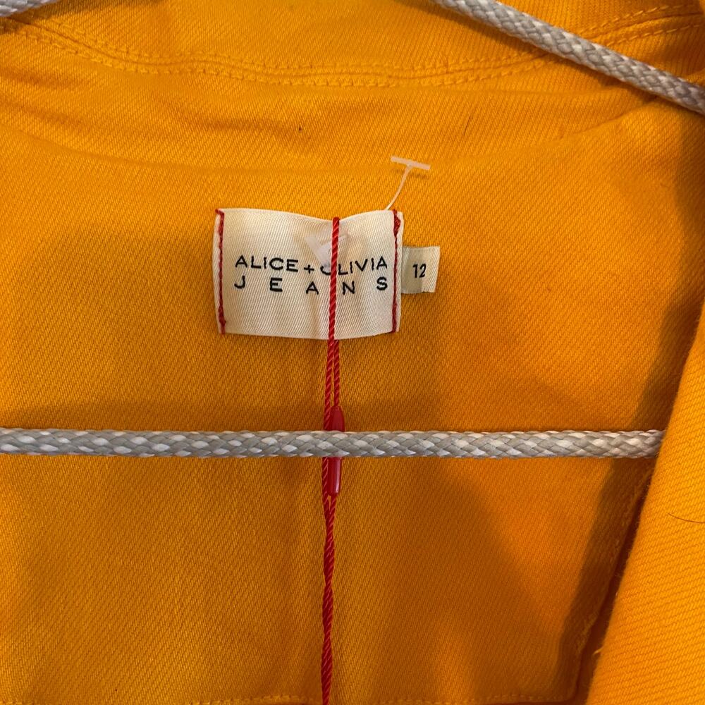 NWT Alice + Olivia Macey Notch Lapel Orange Tangerine Blaze size 12 - Picture 5 of 16